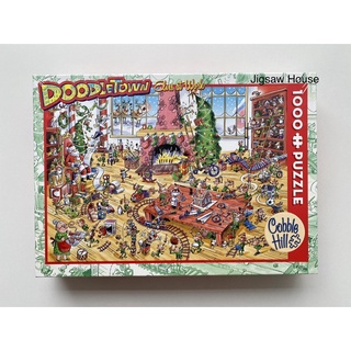 พร้อมส่ง-จิ๊กซอว์ DoodleTown Elves at work🎄แบรนด์ Cobble hill jigsaw puzzle 1000 ชิ้น