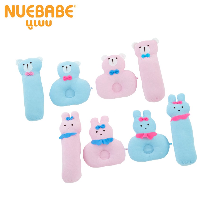 Nuebabe ชุดเซตหมอนหลุมหมอนข้างเด็ก ผ้าขนหนู