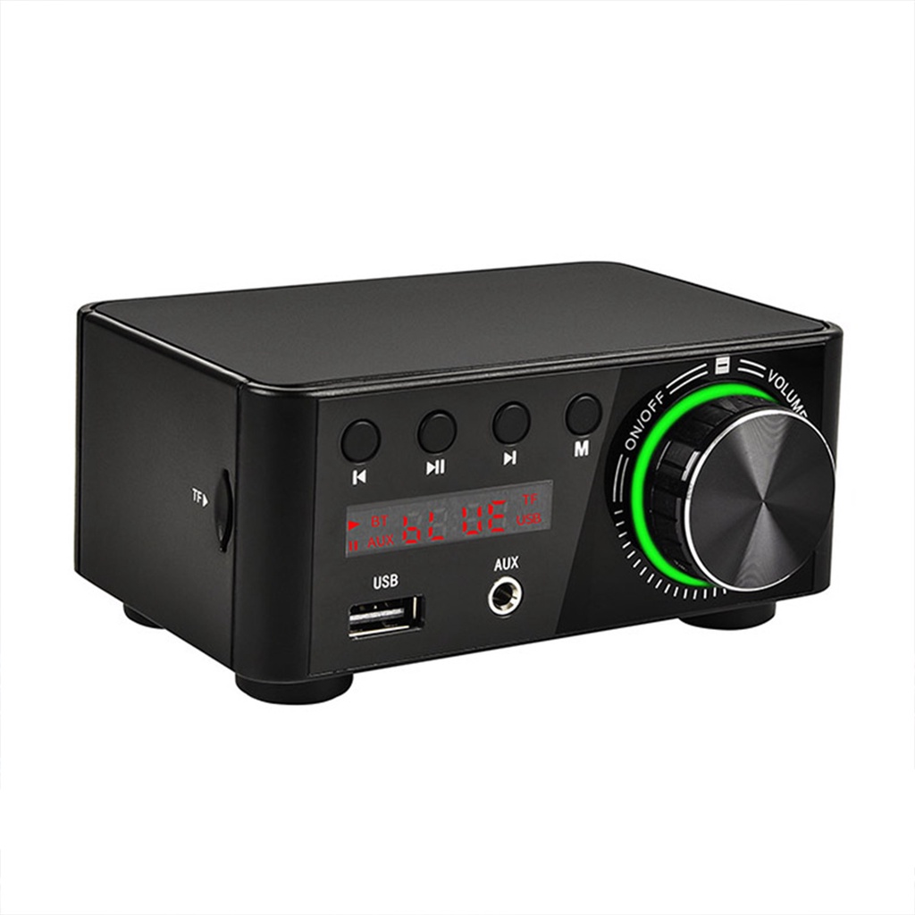 เครื่องขยายเสียงดิจิตอล HiFi บลูทูธ 5.0 Class D Amp 50W * 2 USB TF-Card AUX IN สําหรับรถยนต์