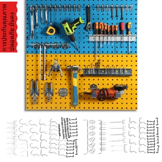 Pegboard ตะขอแขวนนิกเกิลชุบนิกเกิล 51 ชิ้นสําหรับค้อนประแจ