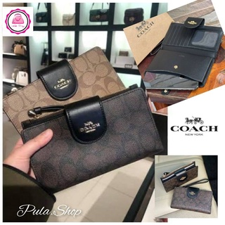 ส่งฟรี🔥ใส่โทรศัพท์ได้  COACH TECH WALLET IN COLORBLOCK SIGNATURE CANVAS (COACH C2874) (LD)