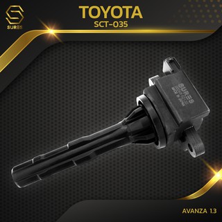 คอยล์จุดระเบิด TOYOTA AVANZA 1.3 / K3 ตรงรุ่น 100% - SCT-035 - SURES - คอยล์หัวเทียน คอยล์ไฟ โตโยต้า อแวนซ่า 90048-52130