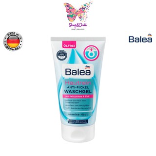 เจลล้างหน้า สำหรับผิวเป็นสิวง่าย Balea Pure Skin Anti-Pimple Wash Gel 150 ml