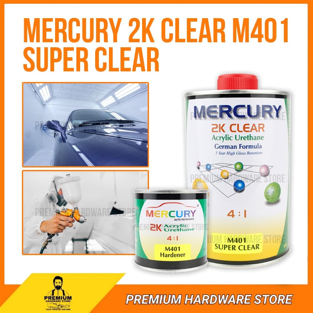 MERCURY 2K CLEAR พร้อม HARDENER ชุด 4:1