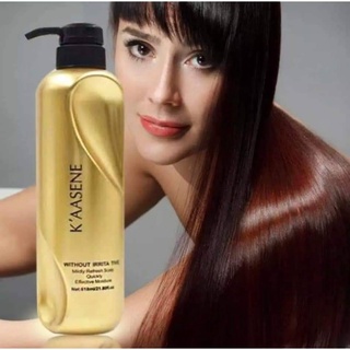 KAASENE ▶ทรีตเม้นท์◀ Mask เคราติน อาร์แกนออยล์เคลือบแก้ว สีทอง keratin argan oil ขวดใหญ่ (1ขวด) 618ml.