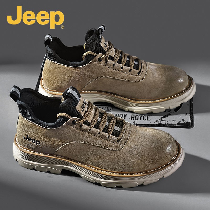 >JEEP Jeep Men s Martin Boots Men Lowcut Snow Boots Leather Trendy