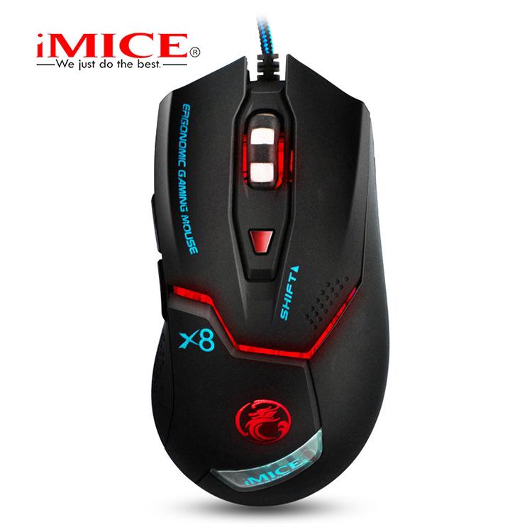 imice x 8 เมาส์เกมมิ่งมีสายสี่สี