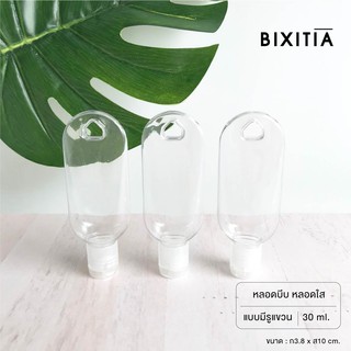 BIXITIA  หลอดบีบใสแบบมีรูแขวน 30 ML ขวดเปล่า