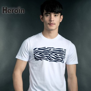 Heroin เสื้อยืดสีขาว รุ่นม้าลาย Zebra  (แจกโค้ด NEWHEOF ลด 80฿)