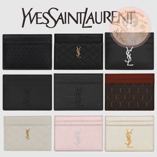 ราคาต่ำสุดของ Shopee 🔥ของแท้ 100% 🎁YSL/Yves Saint Laurent ใหม่เอี่ยม MONOGRAM ซองหนังโลหะเนื้อโลหะ