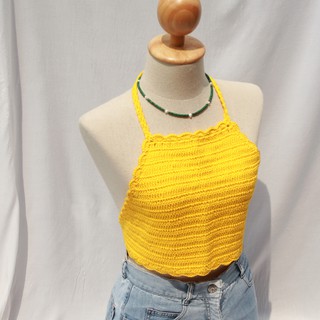 Crochet Crop Top ,เสื้อถักโครเชต์ ,เสื้อครอป