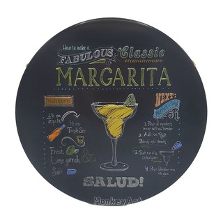 ป้ายสังกะสีวินเทจ How To Make A Fabulous Classic Margarita, 30 ซม. (ปั๊มนูน)