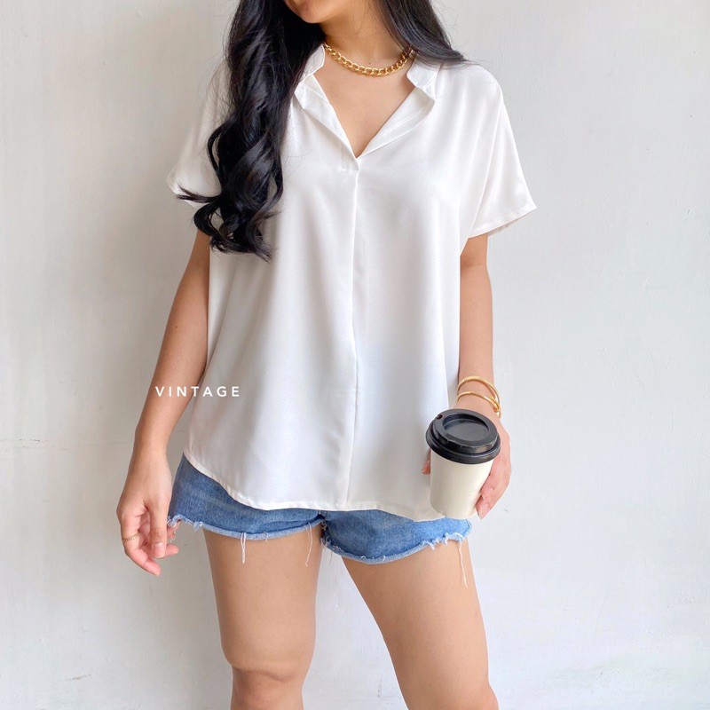VINTAGE Vanilla Top Basic Top