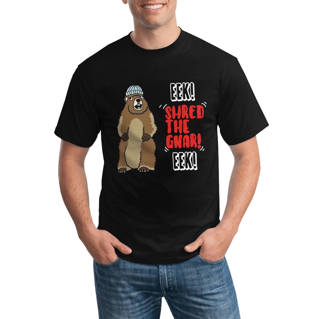 Casual Mens Tshirt Best Gnarly Marmot Pattern หลากหลายสี