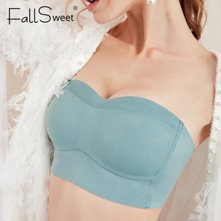 Fallsweet ชุดชั้นใน Bralette บราไร้สาย Strapless Bra บราไร้โครง เสื้อชั้นในผู้หญิง เสื้อในผู้หญิง ยกทรงเสื้อชั้นใน ยกทรงดันทรง บราดันทรง ไร้สาย ไม่มีโครง คัพทรงนุ่ม กันลื่น ใส่สบาย สวยงาม สําหรับผู้หญิง ABC