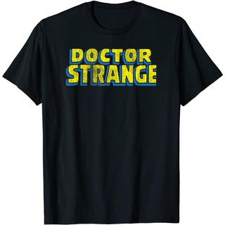 ROUND คอลูกเรือเสื้อยืด พิมพ์ลายกราฟฟิคโลโก้ Doctor Strange สไตล์คลาสสิก-4XL