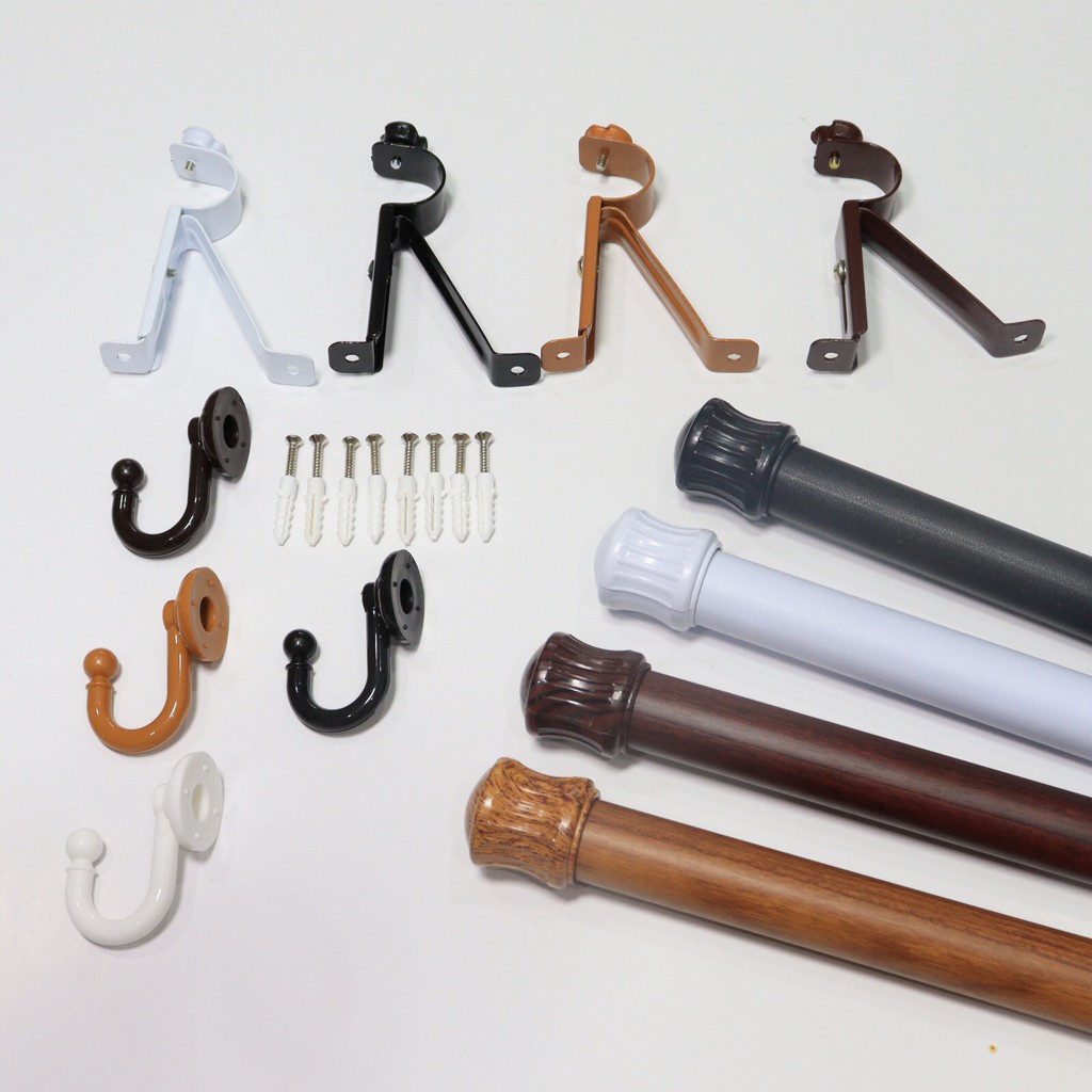 อุปกรณ์ ตกแต่งบ้าน ชุดราวผ้าม่าน ราวผ้าม่าน  (หัวปิดเล็ก) อุปกรณ์ครบชุด ราคาถูก