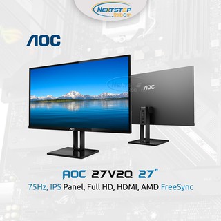 AOC 27 inch 75Hz 27V2Q IPS Panel FreeSync Low Blue Mode Flicker Free