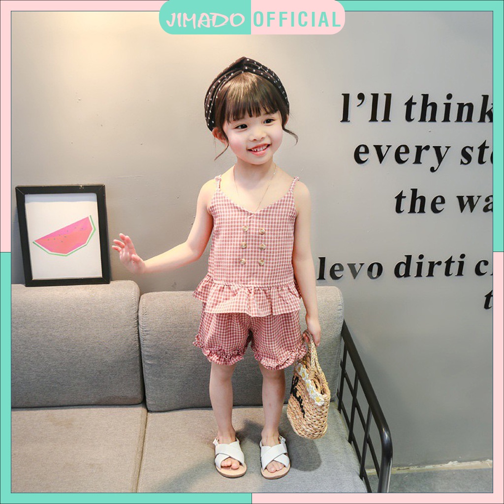 ชุดเด็กสําหรับเด็กผู้หญิงชุดทูพีซลายทางสุดน่ารักและหยาบ จิมาโด กับ1551