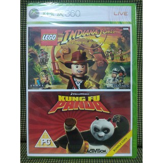 Lego Indiana Jones และ Kung Fu Panda แผ่น Xbox360 แท้ สำหรับสายสะสม มือ 1 (ENG)