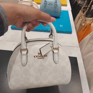 🇱🇷กระเป๋าCoach Sydney Satchel In Signature #CA591 สีขาว