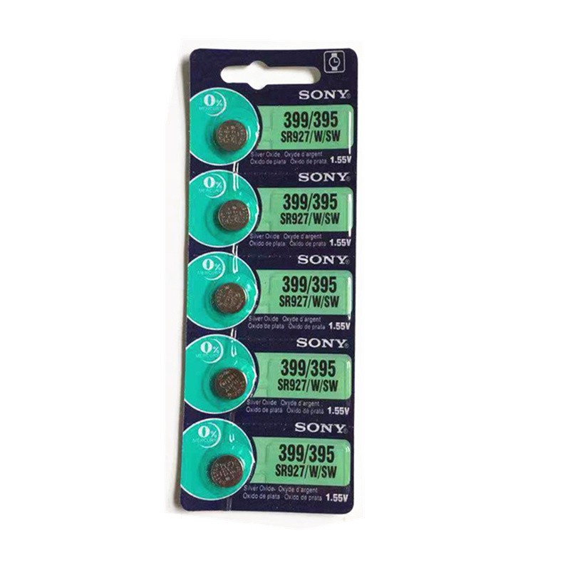 ของแท้ sr927w/sw ถ่านกระดุม Sony รุ่น 399/395 SR927W/SW  1.55V (1 แผง มี 5 ก้อน)