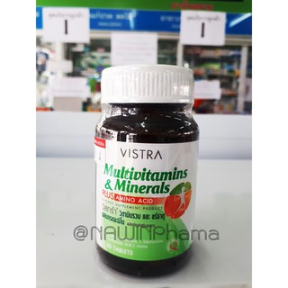 Vistra multivitamin 30 เม็ด วิสตร้า วิตามินรวม