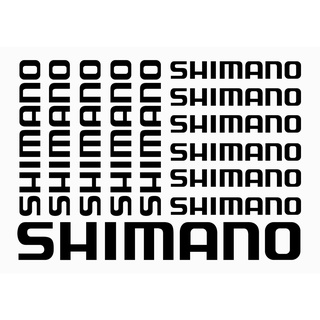 Shimano [ใหม่] 12 ชิ้น! สติกเกอร์ไวนิล ลายโลโก้ Shimano สําหรับติดตกแต่งรถจักรยานเสือหมอบ