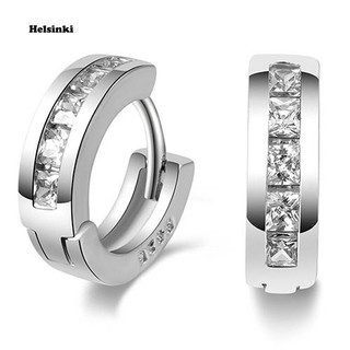 เครื่องประดับต่างหูกระดุมเงิน hel_silver Plated