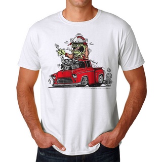 เสื้อยืด พิมพ์ลายมังงะตลก Rat Fink Hot Rod Red Truck Ed Big Daddy สําหรับผู้ชายสามารถปรับแต่งได้