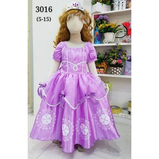 พร้อมส่ง 3016 Sofia princess dress ชุดเจ้าหญิงโซเฟีย พร้อมมงกุฎ ชุดโซเฟีย ชุดเจ้าหญิง เด็ก ชุดเจ้าหญิงเด็ก ชุดคอสเพลย์