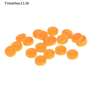 【TimeHee11】รอกสายพานพลาสติก รู 2 มม. สีส้ม สําหรับเครื่องบินบังคับวิทยุ DIY 20 ชิ้น