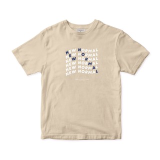 ราคาต่ำสุดTWENTYSECOND THE NEXT NORMAL - NEW NORMAL TEE - KHAKIขนาดเต็มS-3XL