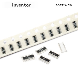 ตัวต้านทานเครือข่าย Smd Array 0~1M 1 10 22 47 100 220 330 470 1K 2.2K 4.7K 10K 22K 47K 100K 220K 470K Ohm 0603*4 8P4R 2*4P 100 ชิ้น