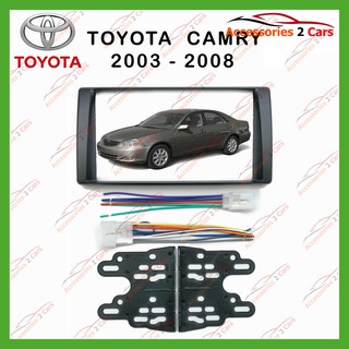 หน้ากากวิทยุ TOYOTA CAMRY(กรอบใน)  2DIN ปี 2003-2007 รหัส NV-TO-025