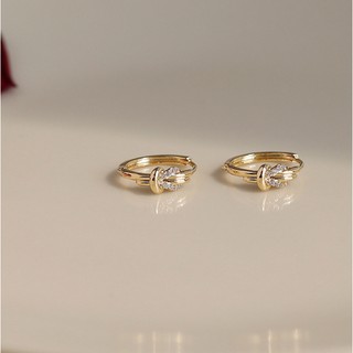 132-littlegirl gifts- Twisted small diamond earrings