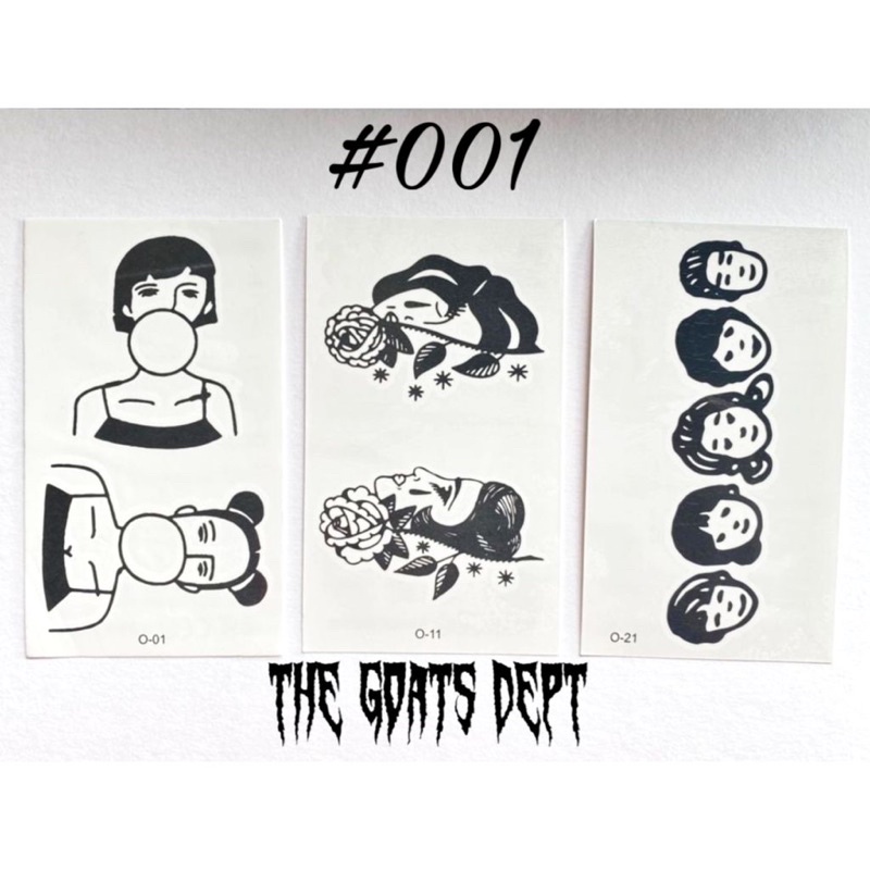 The Goats Dept - Black Tattoo Temporary Original / tgd154 Viral Tattoo Hits Tiktok Original week-res