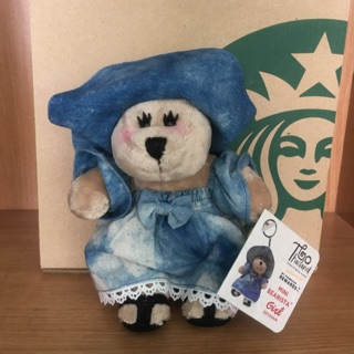 Starbucks พวงกุญแจ Mini Bearista Girl Keychain ของแท้