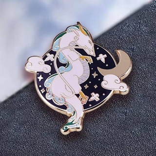 เข็มกลัด / หมุดโลหะ Ghibli Anime Spirited Away White Dragon  🌀🌼🌙🐉💨🤍🌥 ( Hard Enamel Pin )