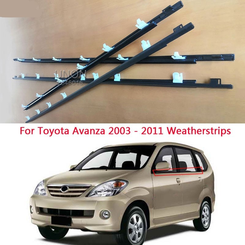 ตกแต่งบ้าน (สีดํา) ขอบซีลประตูหน้าต่างรถยนต์ สําหรับ Toyota Avanza 2003-2011 ส่งด่วน สั่งเลย