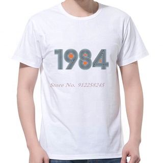 คอตต้อนคอกลมขายดี เสื้อยืดแขนสั้น พิมพ์ลาย Prin 37th Birthday 1984 สไตล์วินเทจ คลาสิก สําหรับผู้ชาย HAkoel20BBjndk22S-5X