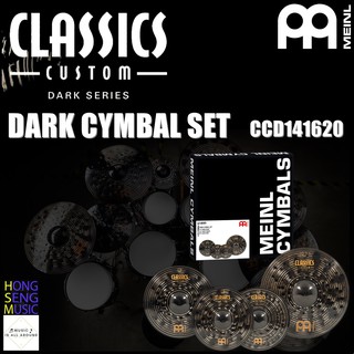 ฉาบชุด MEINL CLASSIC CUSTOM DARK SERIES รุ่น CCD141620 (Set of 3) 14"HH, 16", 20" (Made in Germany)