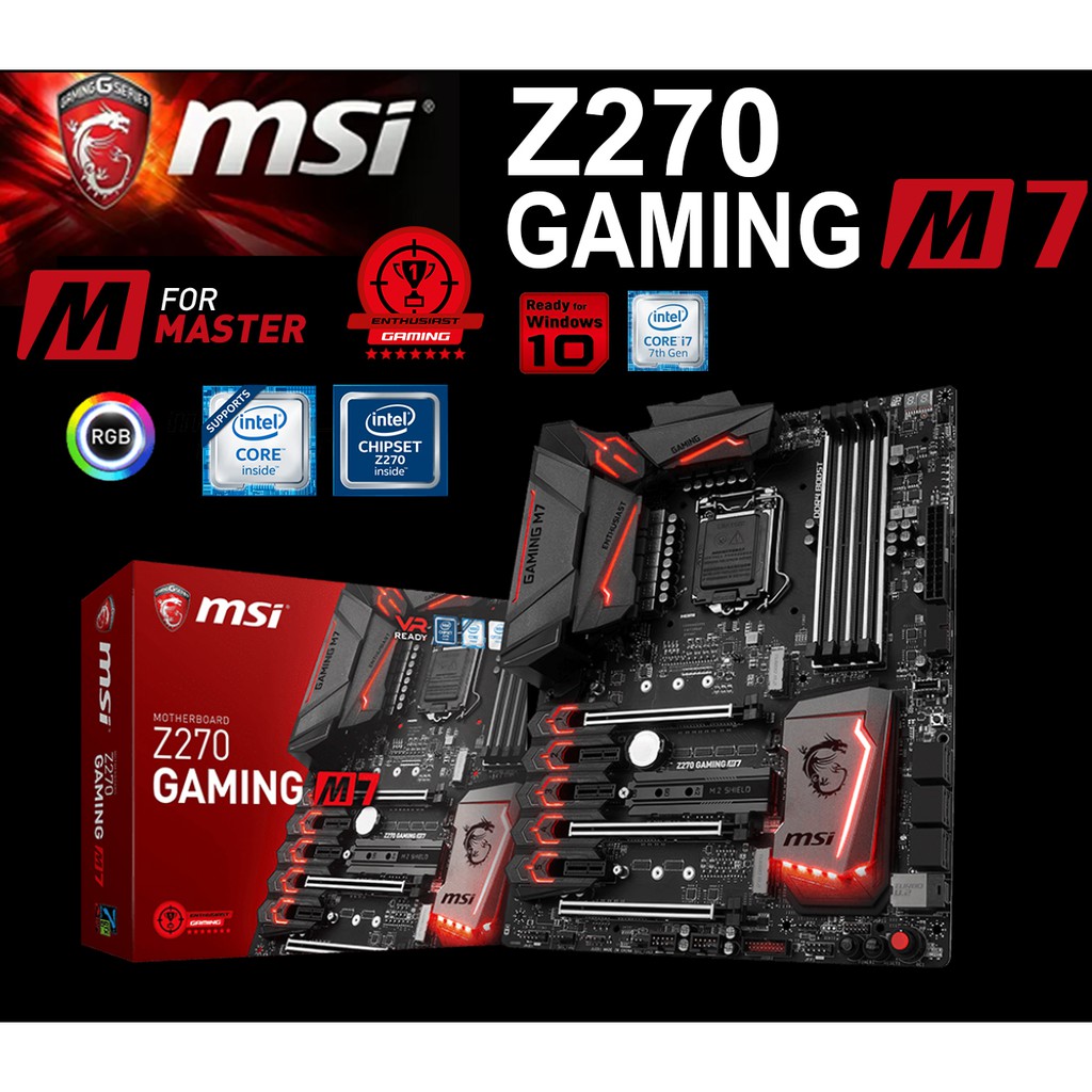 Mainboard INTEL MSI Z270 GAMING M7 (Socket 1151V2) มือสอง พร้อมส่ง แพ็คดีมาก!!! [[[แถมถ่านไบออส]]]