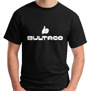 เสื้อยืดแขนสั้น พิมพ์ลายโลโก้ Bultaco สีดํา ตลก สําหรับผู้ชาย ไซซ์ S - 3Xl