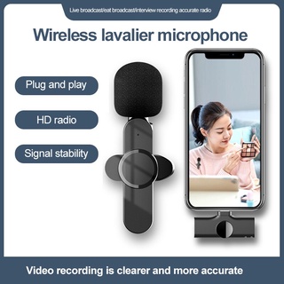 ไมโครโฟนไร้สาย 2.4GHz ลดเสียงรบกวนสําหรับสมาร์ทโฟน Type C / Type Lightning.