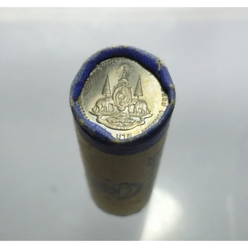 เหรียญ 1 บาท บรรจุหลอด 50 เหรียญ วาระ ที่ระลึก 50 ปี กาญจนาภิเษก ร9 ปี 2539 หายาก บอร์คนอก สวยคม #เหรียญกาญจนา
