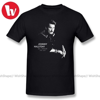 เสื้อยืด พิมพ์ลาย Johnny Hallyday คุณภาพสูง สําหรับผู้ชาย