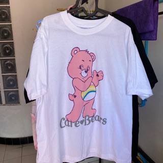 เสื้อยืด oversized ลาย carebear สีชมพู อก 42 นิ้ว