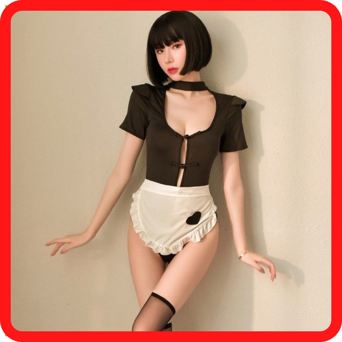 ชุดชั้นในสตรีคอสเพลย์เครื่องแต่งกายแม่บ้านเซ็กซี่แม่บ้านLCM1908