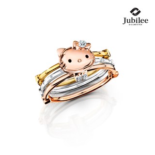 Jubilee Diamond - TRIPLETS SHINE SWEETIE RING: HELLO KITTY [Sanrio ลิขสิทธิ์แท้]